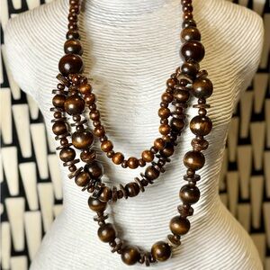Elegant Brown Beaded Necklace